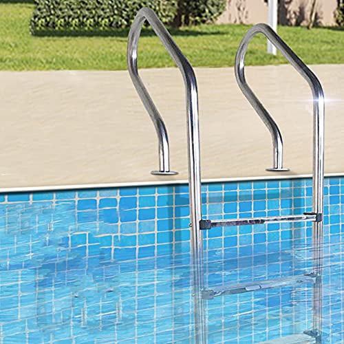 Escalera para piscina de acero inoxidable, 3 peldaños miniatura 2