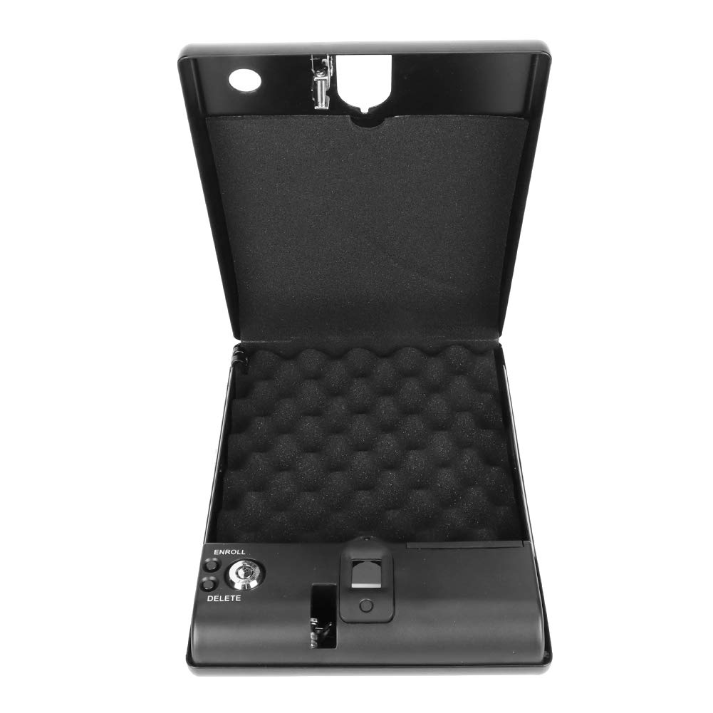Biometrischer Fingerabdruck-Safe mit Ersatzschlüssel, tragbare Safes zur Aufbewahrung von wertvollem Schmuck(275 * 190 * 50 (mm))