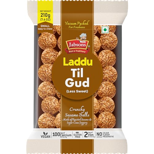 Jabsons Foods Sesame Gud Laddu 210Gm| Delicious And Nutritious Ti...