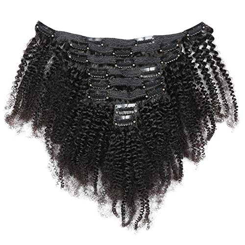 Queue de cheval crepue bouclee cheveux humains RemeeHi noir naturel 25,4 cm