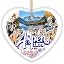 Adventurous Aspen Colorado Ornament, Snow Mountains, Nature Traveler and Skiing Vacation Souvenir (Heart)