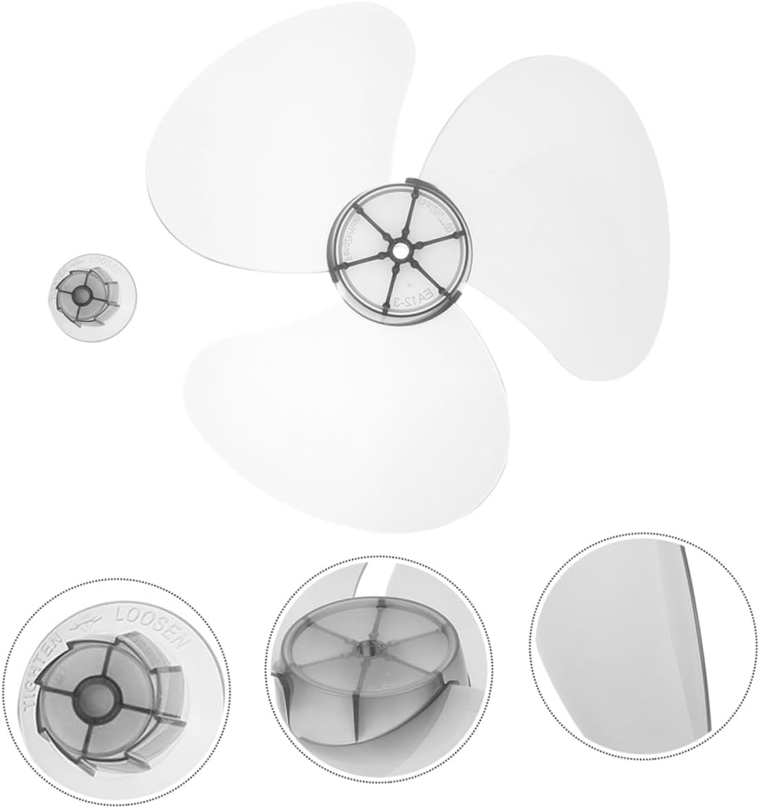 OUNONA 2Pcs Fan Blades Replacement Light Grey Plastic Blades for Ceiling and Standing Fans Easy Installation for Efficient Airflow and Quiet Operation