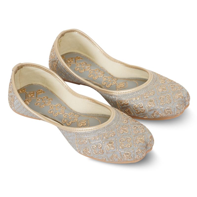 Image of DFR Women Juti | Embroidered Rajasthani Mojari Girls Shoe