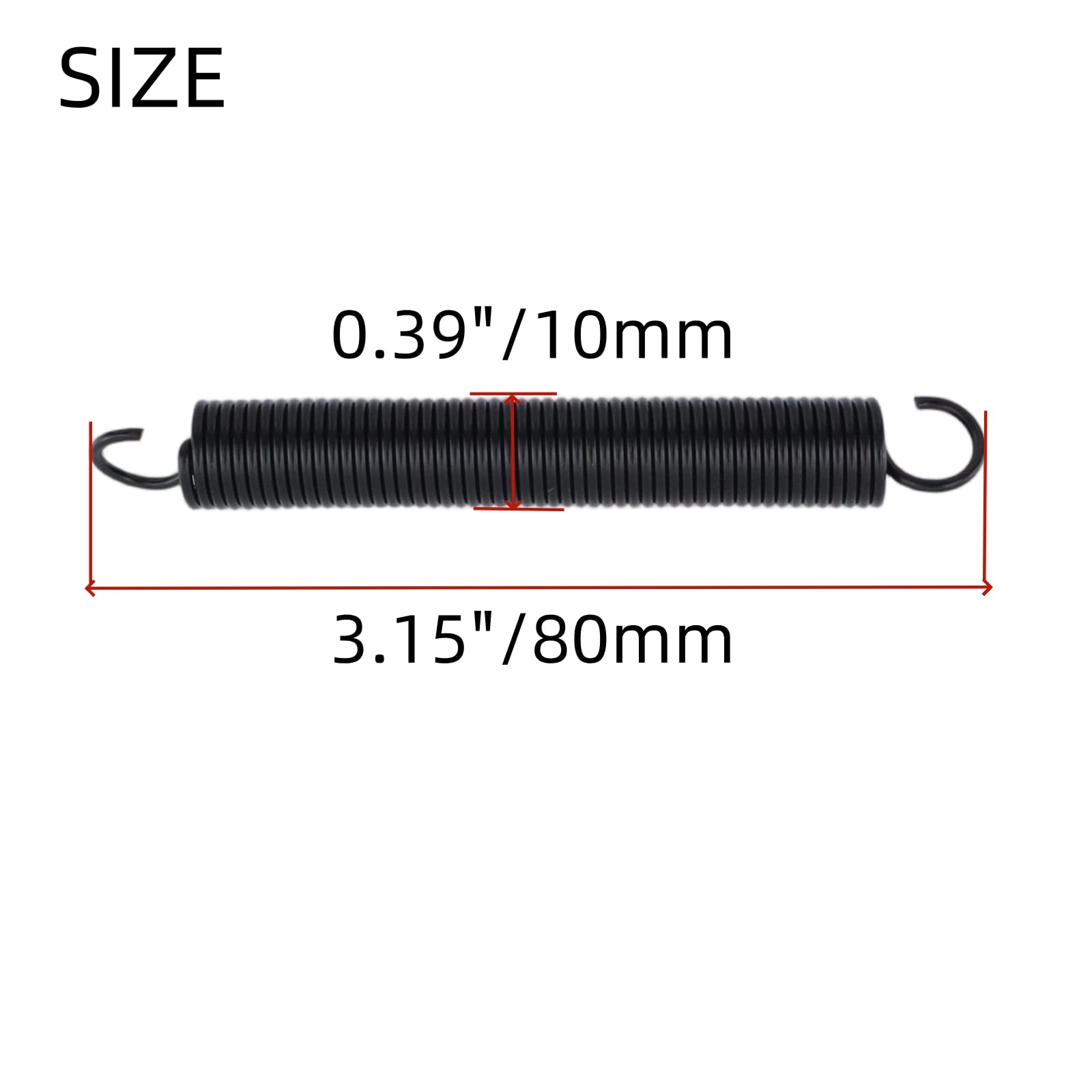 Mcredy Black Extension Springs 3.15In, Stainless Steel, 10Pcs — Amazon image 2