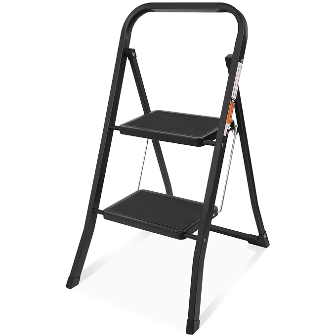 SPIEEK折叠梯 便携耐用防滑双阶梯家用厨房户外黑色