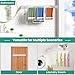 Muibe Upgrade 6 Knob Wall Mounted Clothes Drying Rack, Foldable Collapsible, Indoor, Clothing & Towel Drying Rack with Wall Template, 5 Rods, 31.5