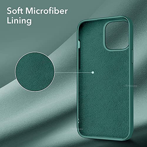 Image of LIRAMARK Liquid Silicone Soft Back Cover Case for Apple iPhone 13 Mini (5.4 Inch) (Pine Green)
