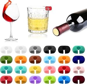 Dolaso 24 sztuki silikonowe markery do kieliszków