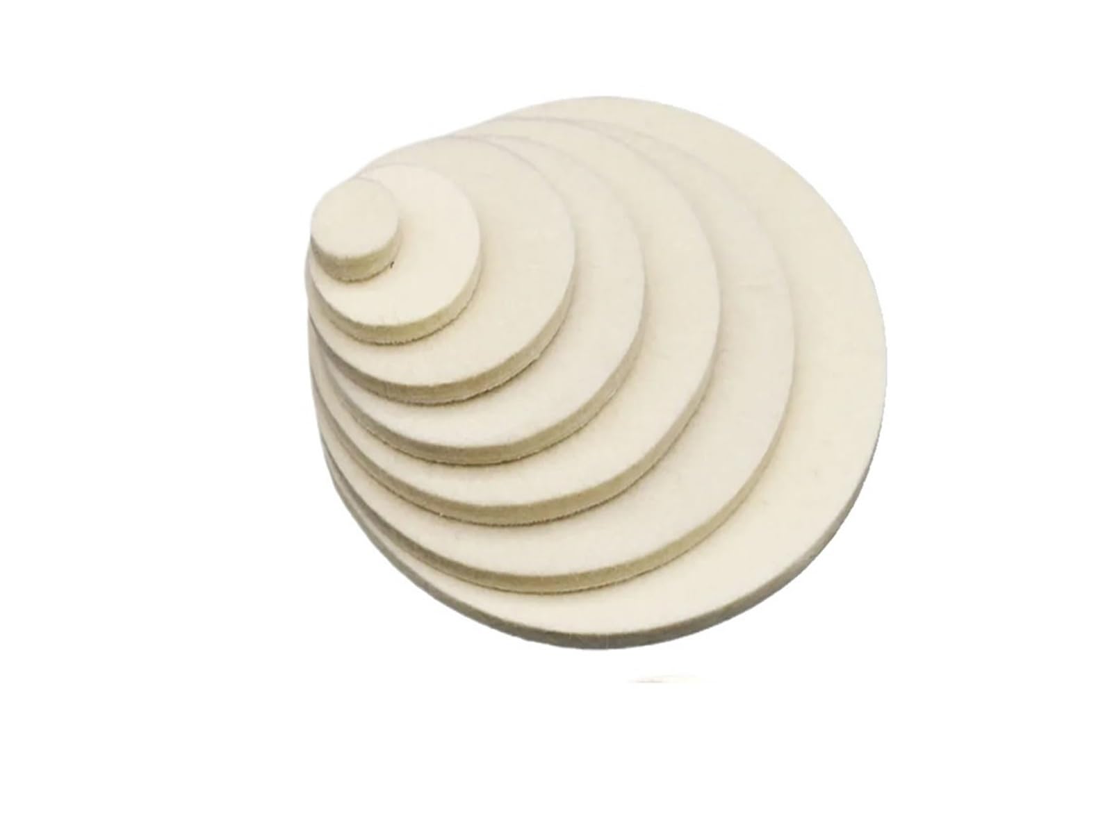 Discos pulidores de lana 5 almohadillas de pulido de fieltro de lana de 75 mm, 100 mm, 125 mm, 150 mm y 180 mm for ruedas de vidrio y acero inoxidable, herramienta for reparar arañazos.(7 inch)