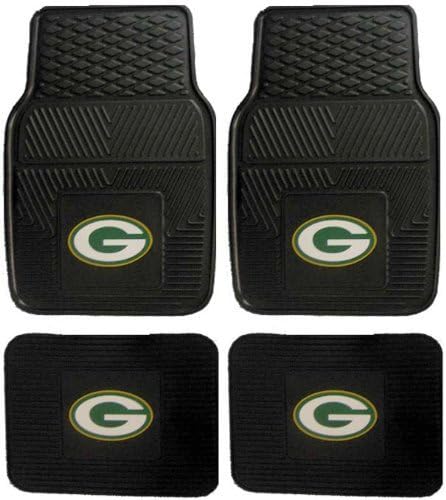 Amazon Nflグリーンベイパッカーズ車フロアマットheavy Duty 4ピースビニール 前面と背面by Fanmats フロアマット 車 バイク
