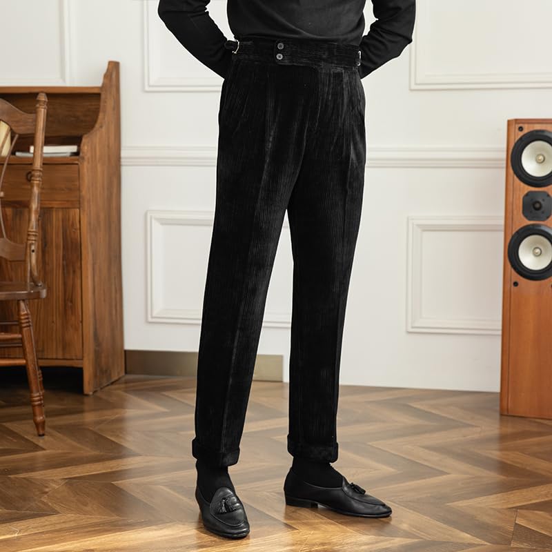 Men's Business Slim Fit Corduroy Pant Straight-Leg Corduroy Pant for Men3
