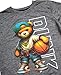 Pro Athlete Active Boys Short Sets - 2 Piece Performance Crewneck Short Sleeve T-Shirt and Shorts Boys Athletic Sets (8-16), Size 14-16, Grey/Black Basketball Bear