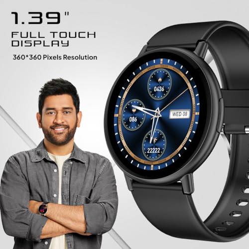 Image of Fire-Boltt Destiny Smartwatch- 1.39 inch Display, Silicon Straps, Bluetooth Calling, 123 Sports Modes, Voice Assistant, Health site, IP67 (Black)