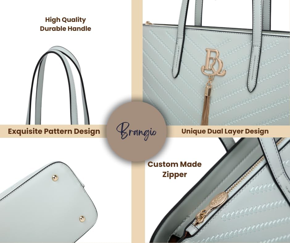 Italy Women's Tote Bag – Elegant Designer Handbag with Gold Detailing & Spacious Interior - Image 5