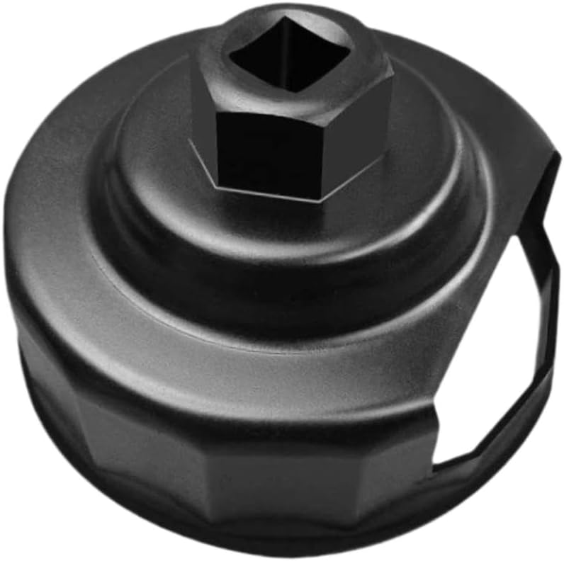 Steel Oil Filter Cap Wrench 76mm Removal Socket Compatible with Motorcycle 49cc