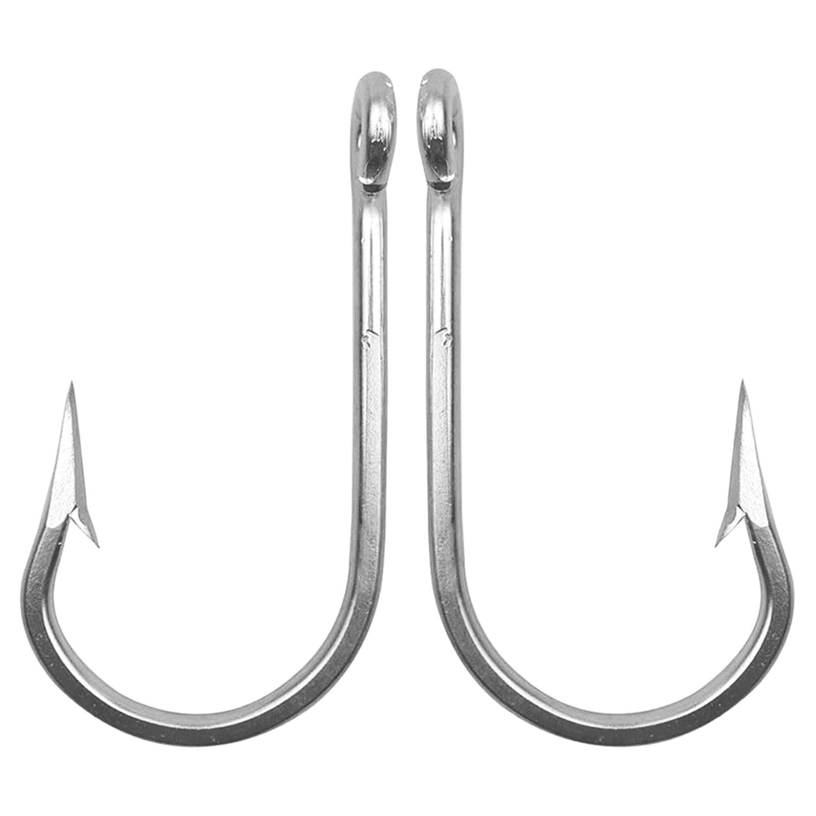 8pcs Saltwater Fishing Hooks Tuna Hooks Big Game Stainless Steel Shark Hooks Extra Strong Forged Trolling Hooks Fishing Tackle for Salmon Tuna(5/0-8pcs)