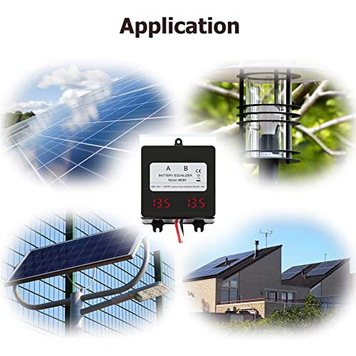 SolaMr 24V Batterie-Equalizer 2x12V Batterie Ausgleicher Battery Balancer Equalizer für Gel/Hochwasser/AGM-Bleiakkus für Solarladesystem - HC01