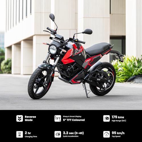 Image of Rorr EZ Sigma 4.4kWh Electric Motorcycle /Bike by Oben Electric, 175km IDC Range, 95km /h, 0-40km /h in 3.3 second, Electric Red (Ex-showroom)