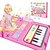 Baby Toys for 1 Year Old Girls, Baby Musical Piano Mat Toddler Toys, 2 in 1 Piano Drum Babies Play Mat - Infant Music Toy 12-18 Months Babies Birthday Gifts for 1 2 3 Year Old Girls