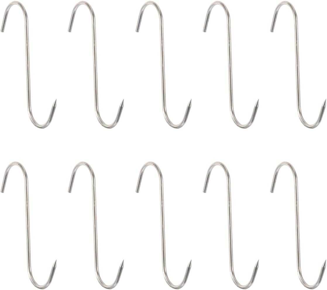 BESTonZON Meat Hooks Metal Hangers Stainless Steel Hangers