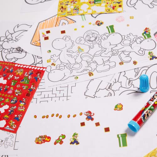Innovative Designs Mario Brothers Super Mario Deluxe Activity Set with Carrying Tin, Coloring Sheets, Tattoos, Stickers, & Art Supplies by Innovative Designs - Used condition - Image 9