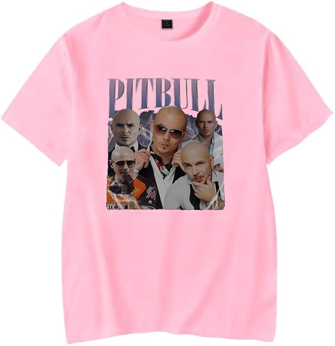 BOBOKK - T-shirt Pitbull Mr.Worldwide - Manches Courtes Décontracté - Multi-tailles