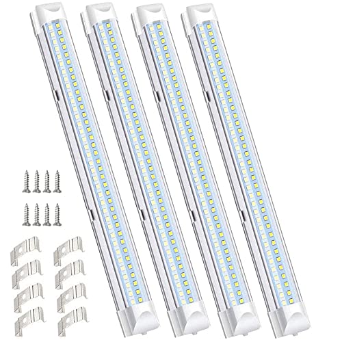 12V LED Interior Van Light Bar, FomCcu 72 LEDs Lamp White Lighting Strip Light for Van Caravan Motorhome Camper Boat Kitchen Bathroom 34cm 5W ON/OFF Switch (4 Pack)