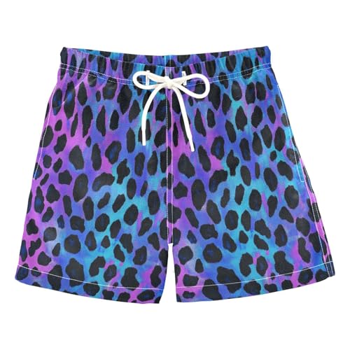 Boccsty Galaxy Leopard Print Boys Swim Trunks Baby Kids Swimwear Summer Toddler Beach Board Shorts 2T