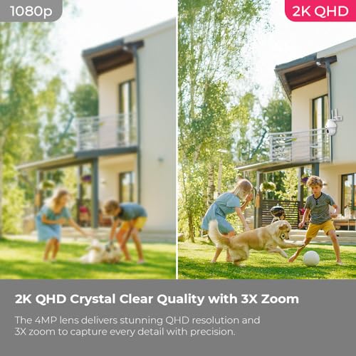 Image of Beetel 4MP 3X Zoom QHD Wi-Fi CCTV Home Security Outdoor Camera|360 Pan Tilt|2-Way Talk|Motion Alert /Tracking|Night Vision|SD Card(Upto 256 GB),Alexa & Google Assnt|Onvif|CCO4