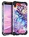 Casetego Compatible Galaxy Note 9 Case,Floral Three Layer Heavy Duty Hybrid Sturdy Armor Shockproof Full Body Protective Cover Case for Samsung Galaxy Note 9,Purple Mandala