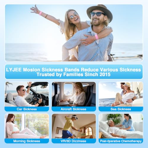 Image of Motion Sickness Bracelets for Adults: Motion Sickness Bands Nausea Relief for Pregnant Women - Natural Acupressure Anti Nausea Wristband Relief for Car Cruise Air Travel Sickness