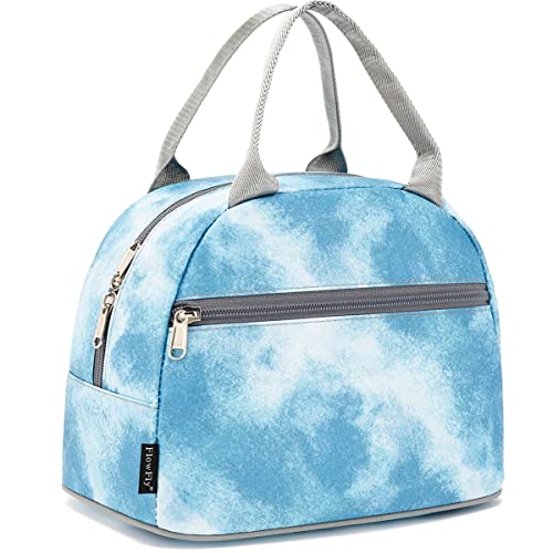 Flowfly Lunch Bag Tote Bag Lunch Organizer Lunch Holder Insulated Lunch Cooler Bag For Women/Men, Tie Dye #TOP4