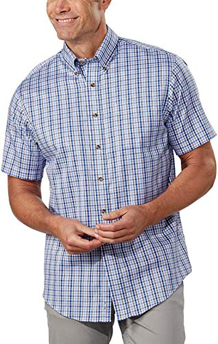 Kirkland Signature Men's Short Sleeve Sport Shirt (M, Blue) #TOP25
