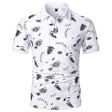 Polo Shirts for Men,Casual Stylish Button Down Lapel Neck Slim Patchwork Golf Polo T Shirt Tops
