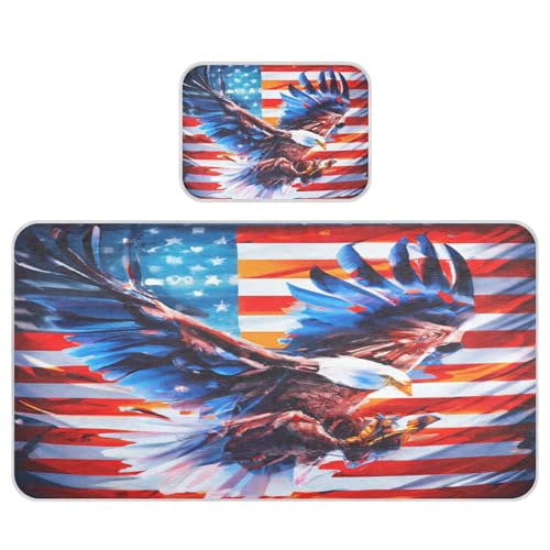 Takiito Independence Day Baby Cooling Mattress Pad, Soft & Breathable Cooling Mat Keep Baby Cool in Summer 28x52 in, Nursery Essential