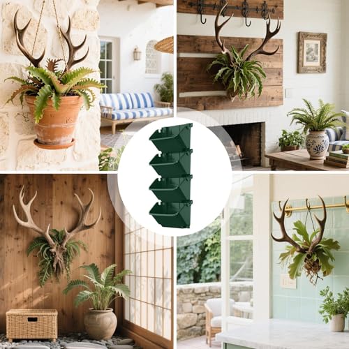 Pot de fleurs mural vertical lot de 4 avec drainage pour terrasse - 5