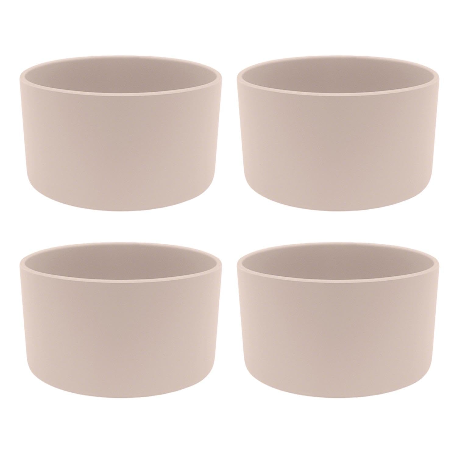 4 Wasserbecher Anti-Rutsch-Abdeckung, Silikonbecherabdeckung, Becherbodenschutzabdeckung, Wärmeisolierung Untersetzer, Wasserbecherzubehör.