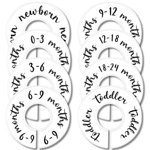 Image of Eli with Love Baby Closet Dividers – Floral Design, Set of 8, Fits 1.5 Inch Rod, Nursery Clothing Organizer