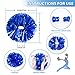 4Pcs Metallic Cheerleading Pom Poms, Creatiee 2 Pair Cheerleader Cheering Squad Pompoms for School Sports Dance Games Team Spirit Cheer (Blue)
