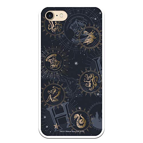 Funda para iPhone 7 - iPhone 8 - iPhone SE 2020 Oficial de Harry Potter Insignias Constelaciones para Proteger tu móvil. Carcasa para Apple de Silicona Flexible con Licencia Oficial de Harry Potter.