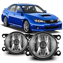 CPW Fog Lights Assembly Fit For Subaru 2010-2024, Driver & Passenger Driving Replacement w/ H11 Halogen Bulbs + Wiring + Switch Black Housing Clear Lens
