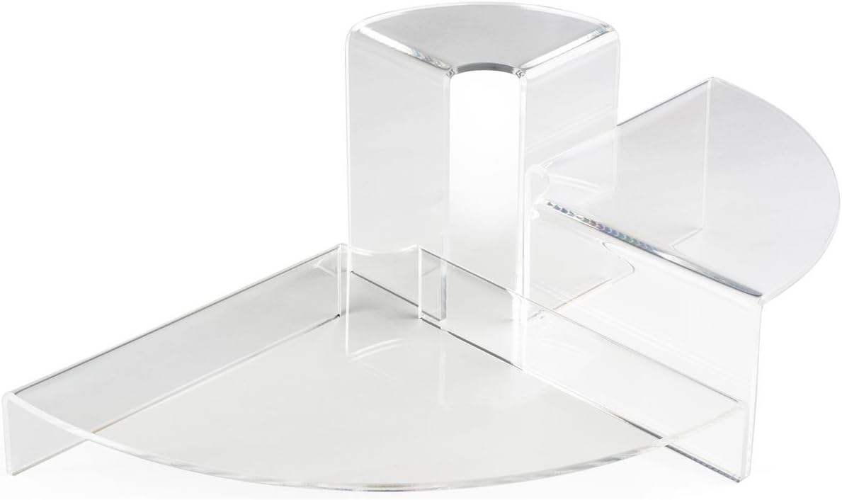Set of 3 Triangle Shaped Display Risers, Open Bottom, Tiered, Different Sizes (Clear Acrylic)