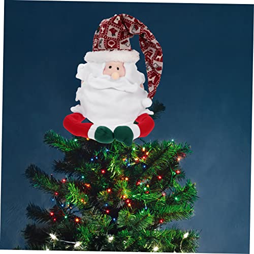 Topper de árbol de Navidad PRETYZOOM estrellas de paño elegante 8