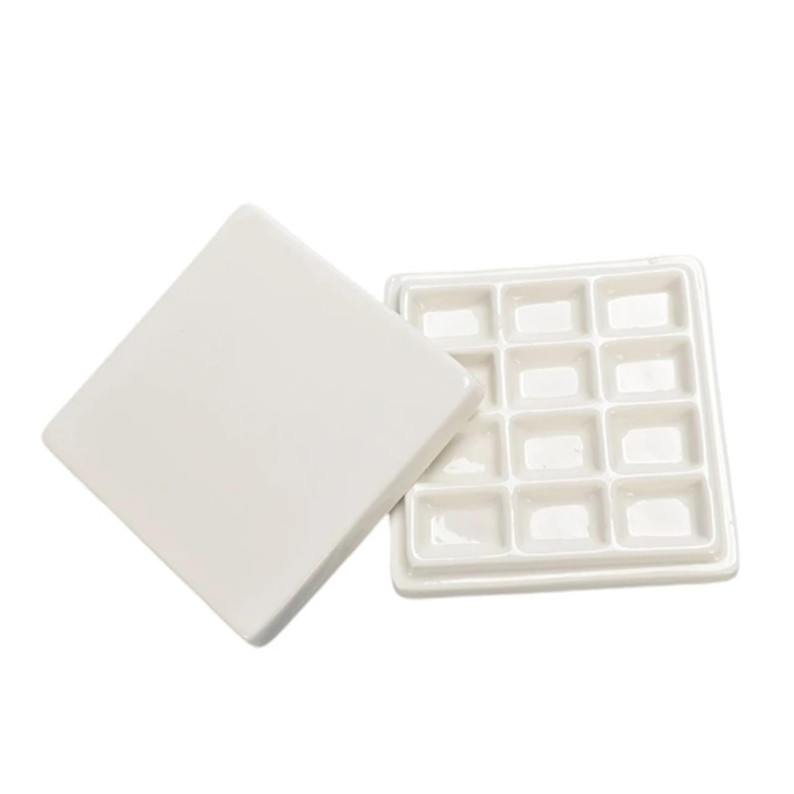12 Grids Ceramic Artist Paint Palette Watercolour Paints For Painters For Painting And Oil