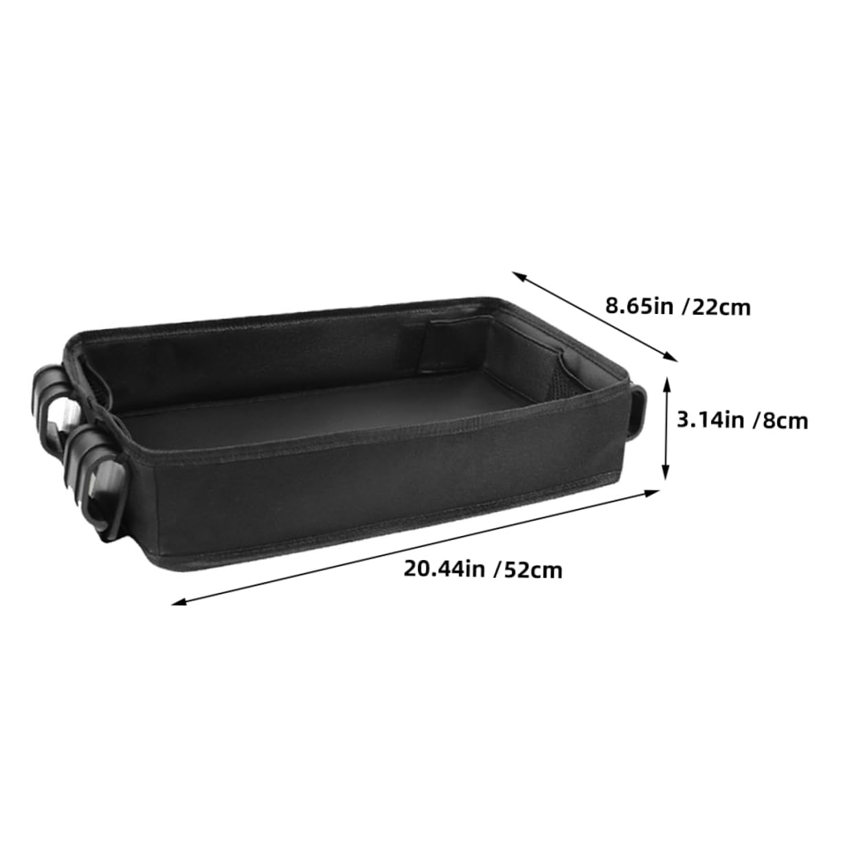 UPKOCH Tablette de Poussette à Clipser, Plateau de Collation Noir en Toile, Léger et Stable, Accessoire de Voyage pour Bébé et Tout-petit | Voyage Bébé et Tout-petit, Format Portable, Stabilité Renforcée, Accessoire pour Poussette et Baby Carriage