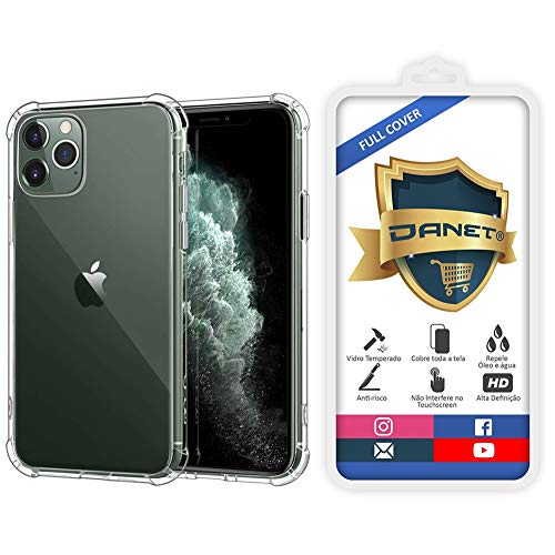 Kit Capa E Película Para iPhone 11 Pro Max Tela De 6.5Polegadas Capinha Case Transparente Air Anti I