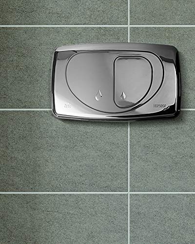 ITS TODINI - Hidrobox Dual - Placa de Accionamiento Inodoro WC -Ahorro de Agua - pulsador Para Doble Volumen de Descarga - Cromo 14.15e/CR