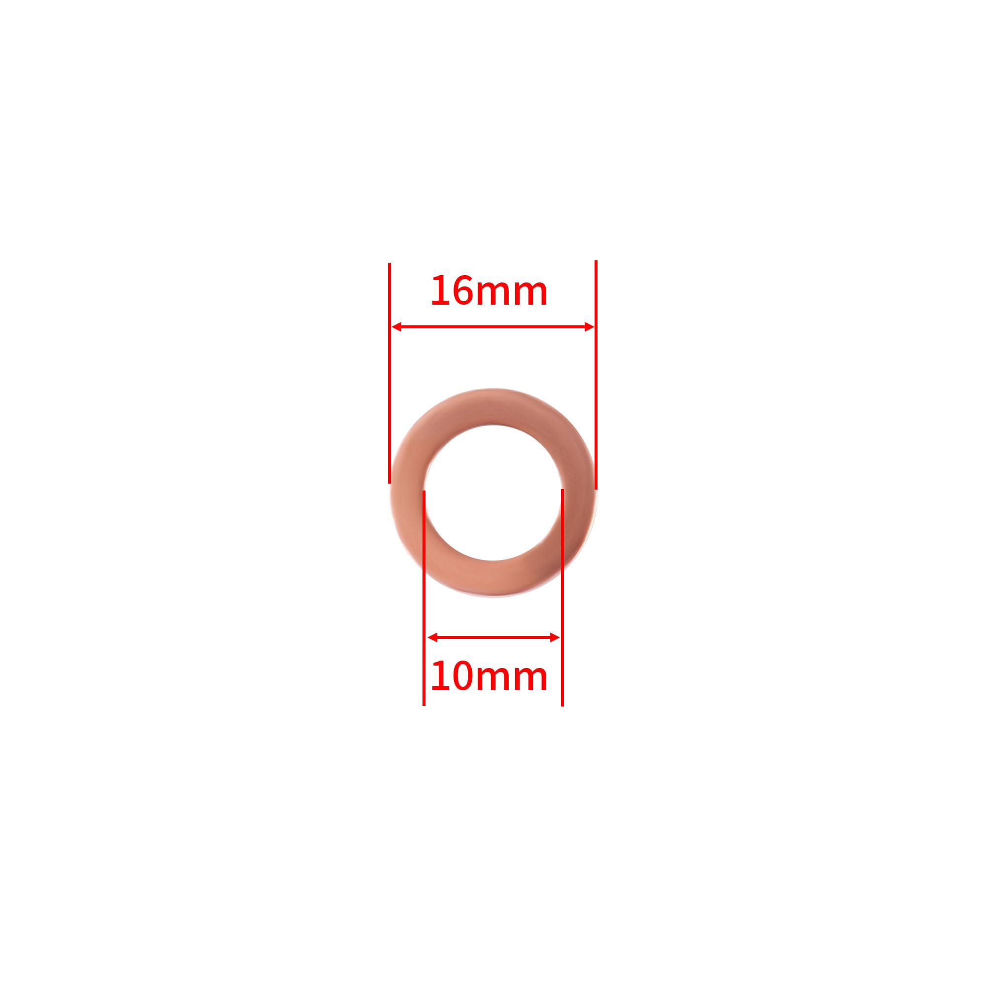 Junta tórica de cobre M10 M12, arandela de presión, junta de sellado, anillo plano, espaciadores de junta de aceite(M10x16x1mm 60pcs)