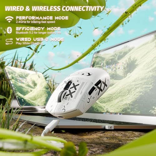Image of ATTACK SHARK G3 Pro Wireless Gaming Mouse with Magnetic Charging Dock,White