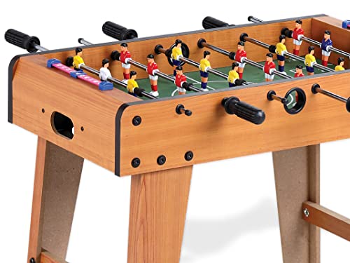 Teorema Tischfußball aus Holz, Tischfußball mit 2 Kugeln und Punktezählern, Höhe 62 cm – Bild 4